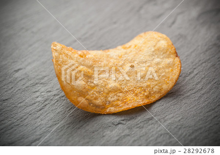chips potatoes on chalkboard background chips potatoes on chalkboard background 28292678