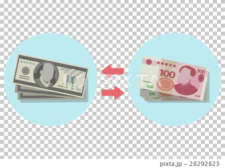 Illustration Material Dollars Renminbi Exchange 28292823
