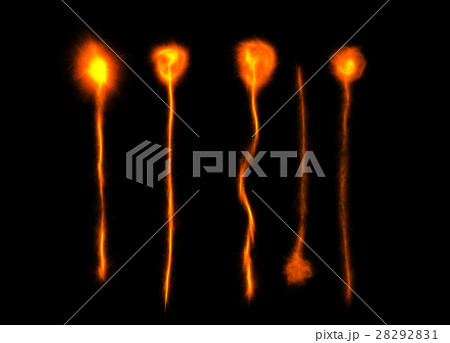set of five abstract red smoke brushes flowers 28292831