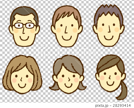 若い男女　顔 28293414