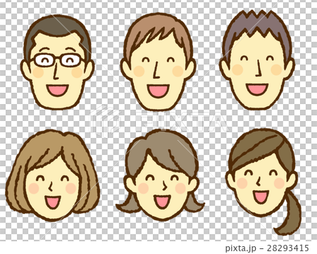 若い男女　顔　笑顔 28293415