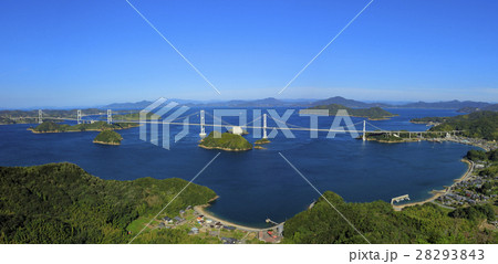 来島海峡大橋（ 館山山頂から ） 28293843