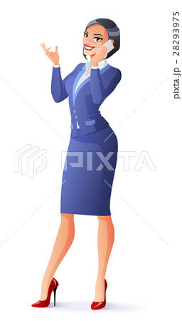 Vector beautiful smiling business woman in suit Vector beautiful smiling business woman in suit 28293975