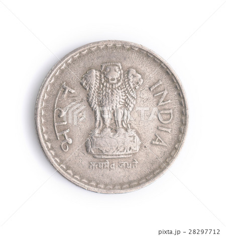 インドの硬貨 5ルピーの写真素材 [28297712] - PIXTA