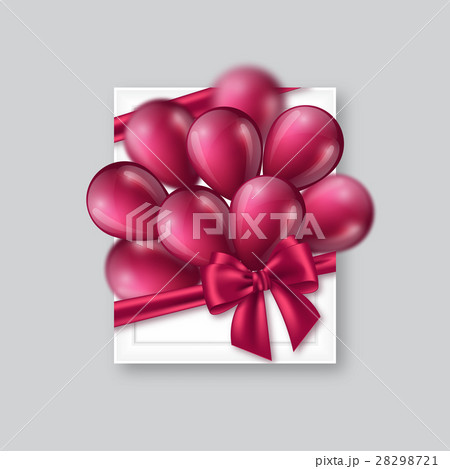 3D picture frame with purple bow and balloons. 28298721