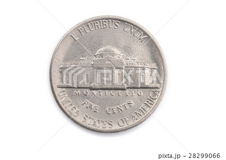 アメリカ合衆国（USA）の貨幣　5セント硬貨　モンティチェロ 28299066