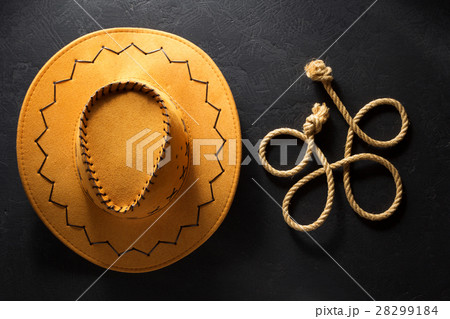 cowboy hat on  black 28299184