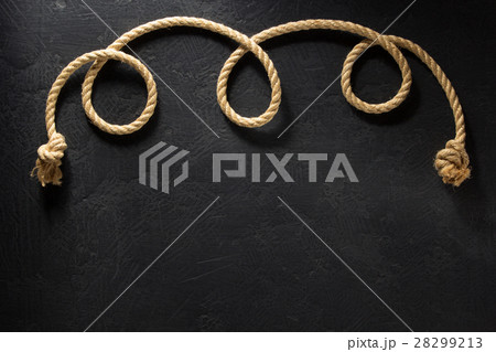 ship rope at black background 28299213