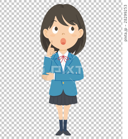 Women girls high school student whole body illustration 28299253