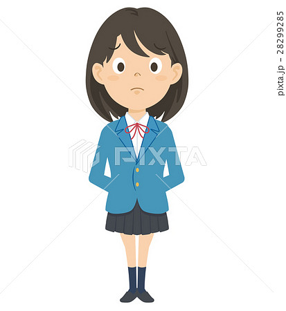 女性 女子高生 中学生 全身 イラスト 女性 女子高生 中学生 全身 イラスト 28299285