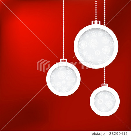 Christmas balls cut from paper concept. + EPS8 28299415