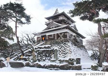 雪の丸岡城（福井県 坂井市 丸岡町） 28299497