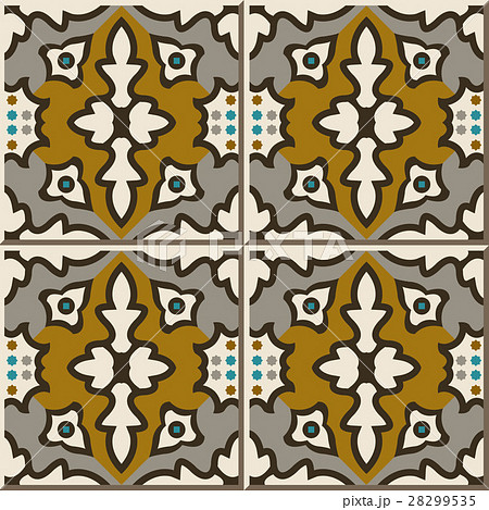 Ceramic tile pattern brown colorful kaleidoscope Ceramic tile pattern brown colorful kaleidoscope 28299535