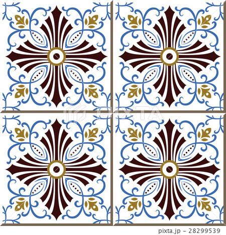 Ceramic tile pattern sprial vine brown cross line Ceramic tile pattern sprial vine brown cross line 28299539