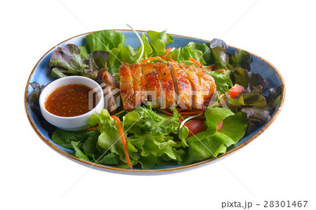Chicken salad isolated on white background 28301467