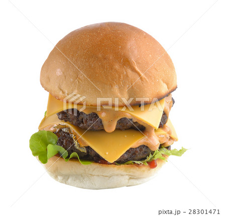 Hamburger meat isolated on white background 28301471