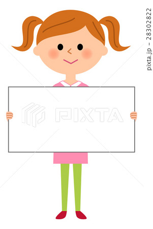 ホワイトボードを持つ女の子 ホワイトボードを持つ女の子 28302822