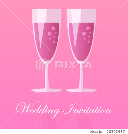 Two Champagne Glasses. Vector illustration Two Champagne Glasses. Vector illustration 28302937