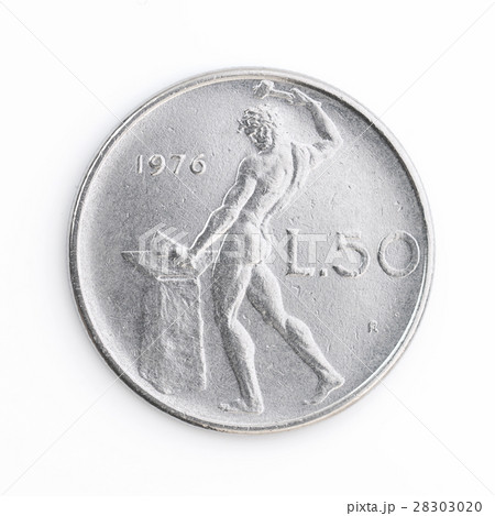 非常に珍しいイタリアのリラ硬貨。 ヴィンテージ イタリア 1958 リラ