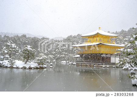 金閣寺の雪化粧 28303268