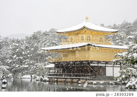 金閣寺の雪化粧 金閣寺の雪化粧 28303269