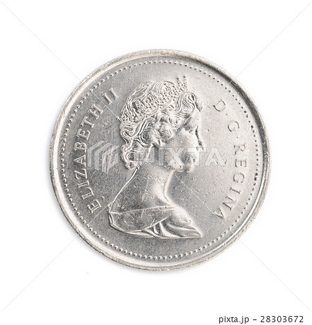 カナダの貨幣　25セント硬貨 28303672