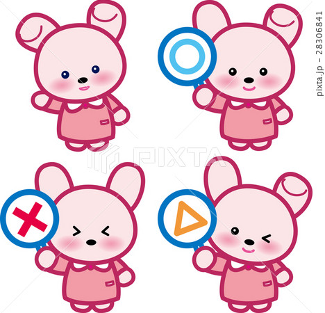 ウサギさん〇×△　アニマル　可愛い動物 28306841