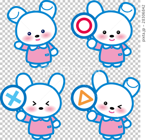 ウサギさん〇×△ アニマル 可愛い動物 ウサギさん〇×△ アニマル 可愛い動物 28306842
