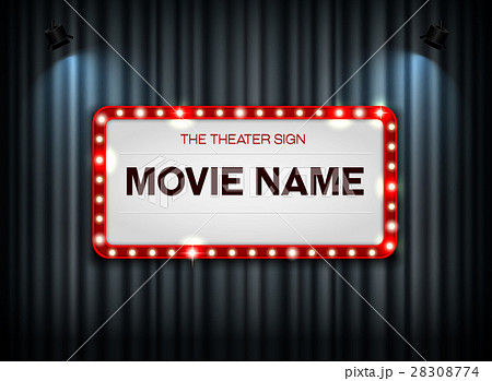 Theater sign on curtain 28308774