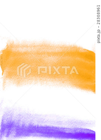 Card with orange and purple blots. Watercolor  28308961