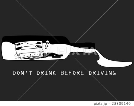 silhouette of the car overturned 28309140