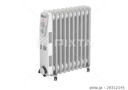 Electric oil heater, 3D rendering 28312145