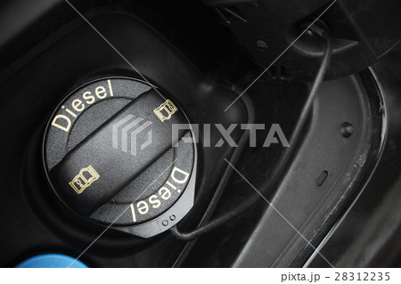 Car fuel cap with Diesel text marking Car fuel cap with Diesel text marking 28312235