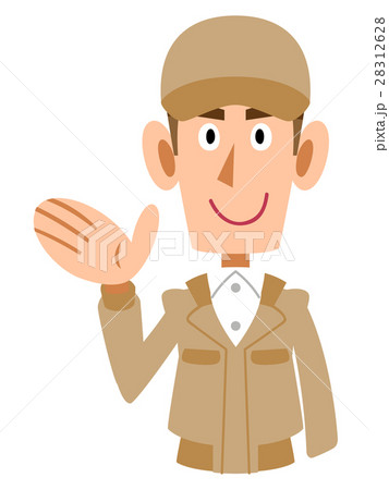 案内する作業着の男性 28312628