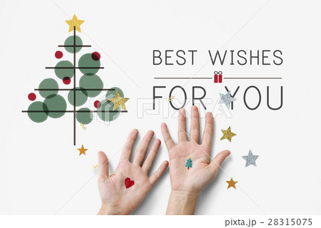 Christmas Tree Celebration Tinsel Concept 28315075