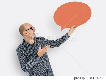 Caucasian Speech Bubble Communication Concept 28319245