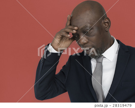 African Descent Man Thinking Concept African Descent Man Thinking Concept 28319479