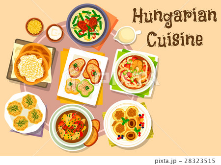 Hungarian national cuisine icon for menu design Hungarian national cuisine icon for menu design 28323515