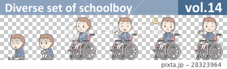 Illustration of elementary schoolboy boys wearing uniform vol.14 28323964