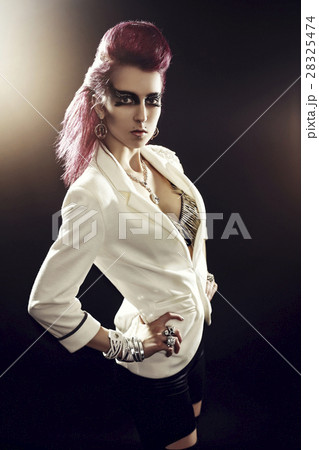 Go-Go girl on dark background Go-Go girl on dark background 28325474