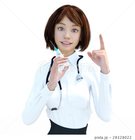 注射器を持った女医　perming3DCG イラスト素材 28328022