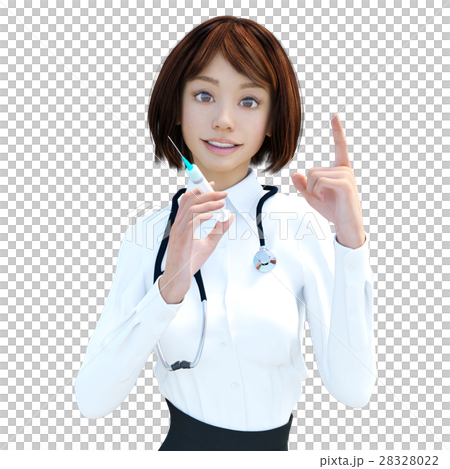 注射器を持った女医　perming3DCG イラスト素材 28328022