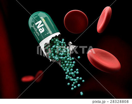 3d Illustration of Sodium mineral Capsule 28328808