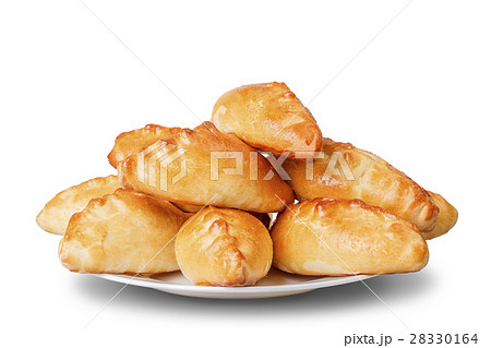 buns with apple on dish buns with apple on dish 28330164