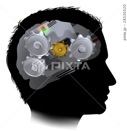 Machine Workings Gears Cogs Brain Man Machine Workings Gears Cogs Brain Man 28330320