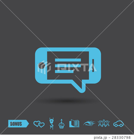 Pictograph of message or chat on smartphone 28330798