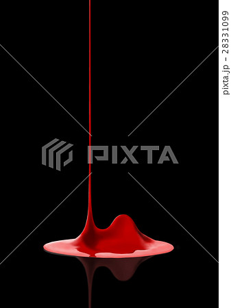 Nail polish liquid drop red color with reflection Nail polish liquid drop red color with reflection 28331099
