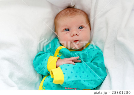 Portrait of cute adorable newborn baby child 28331280
