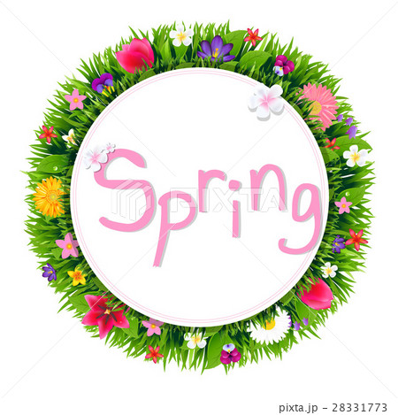 Banner With Spring Flowers Banner With Spring Flowers 28331773