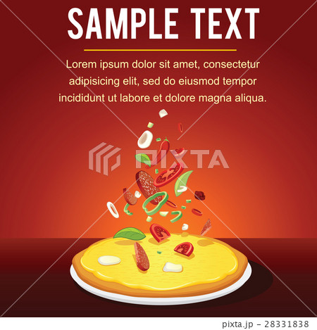 Pizza Ingredients. Pizza and Falling Ingredients 28331838